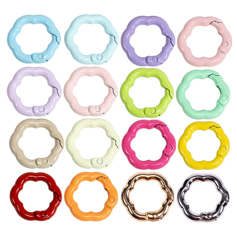 5pcs Cute Heart Cat Keychain Rings Carabiner Clip Key Chain Hooks for DIY Keys Buckle Bags Purses Replacement Lanyard DIY Crafts Aurexia off