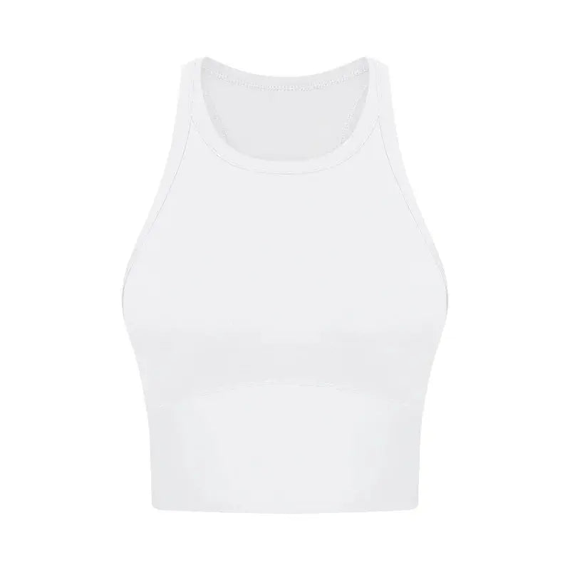 Built-in chest patch, high-end women's yoga vest, nude feel Leica gym exercise sports bra, hanging neck style Aurexia off