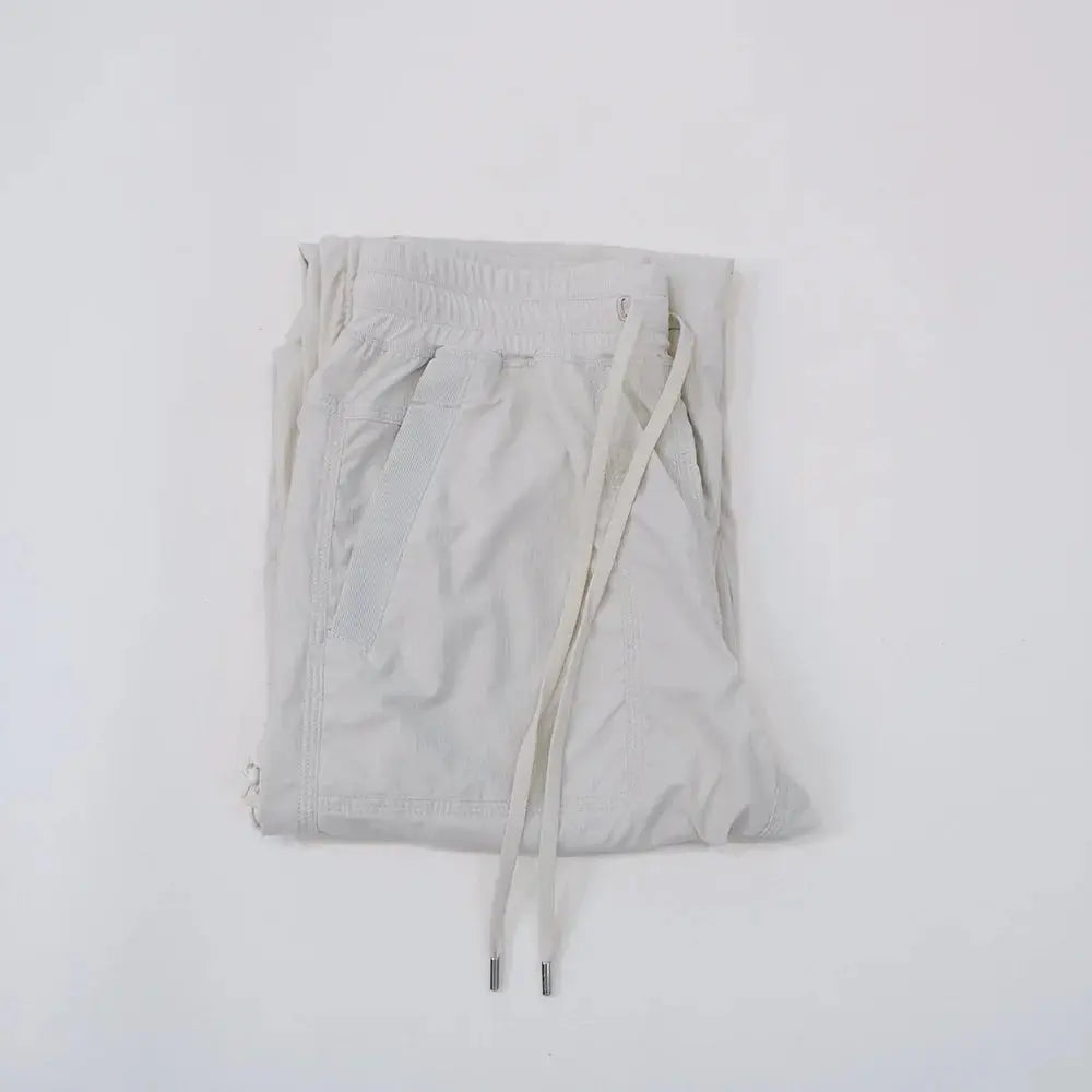 Autumn Yoga New Women's Loose and Versatile American Fashionable Drawstring Design Large Pocket Wide Leg Elastic Work Pants Aurexia off