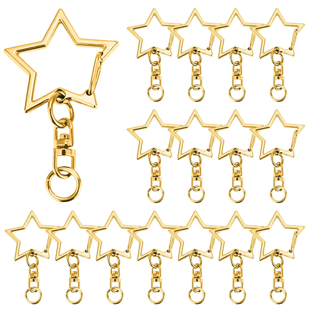15/25/40 Set Star Shaped Rotating Spring Keychain, Suitable For  Keychain Lanyard, DIY Crafts, Holiday Gift, Bag Decorations Aurexia off