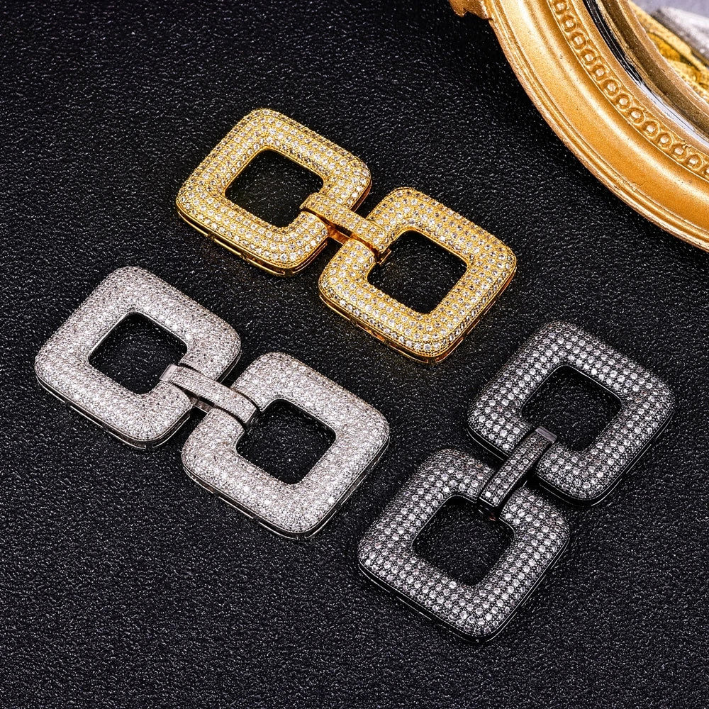 Juya DIY Copper 18K Gold Plated Pendant Connector Fastener Buttob Lock Clasps For Needlework Natural Stone Pearls Jewelry Making Aurexia off