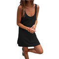 Waffle Knit Sleeveless Flow Dress Aurexia off