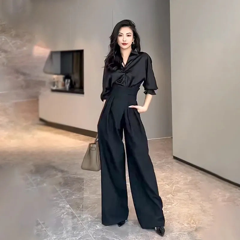 Fashion Drooping Wide-Leg Pants Aurexia off
