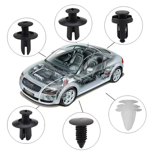 100/50 PCS Auto Fastener Clips Kit  - Multi-Size  Retainers for Car Fender, Bumper, Door & Panel Trim Aurexia off