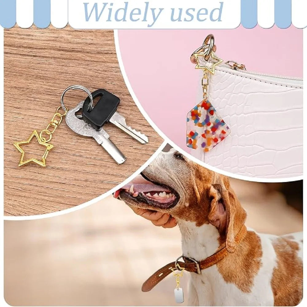 15/25/40 Set Star Shaped Rotating Spring Keychain, Suitable For  Keychain Lanyard, DIY Crafts, Holiday Gift, Bag Decorations Aurexia off