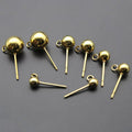 20Pcs Stainless Steel 3/4/5/6/8mm Round Ball Stud Earrings Post With Loops For DIY Earrings Accessories Jewelry Making Findings Aurexia off