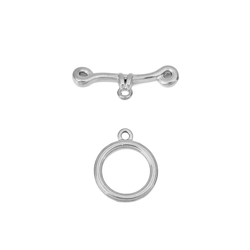 5sets PVD Never Fade Stainless Steel OT Clasps Toggle Bracelet Hooks End Necklace Connectors ForDiy Jewelry Making Accessories Aurexia off