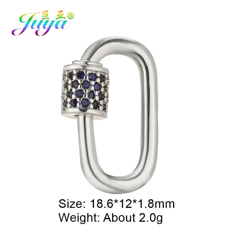 Juya DIY Decoration Carabiner Fastener Spring Lobster Screw Locket Clasps Accessories For Keychain Necklace Making Aurexia off