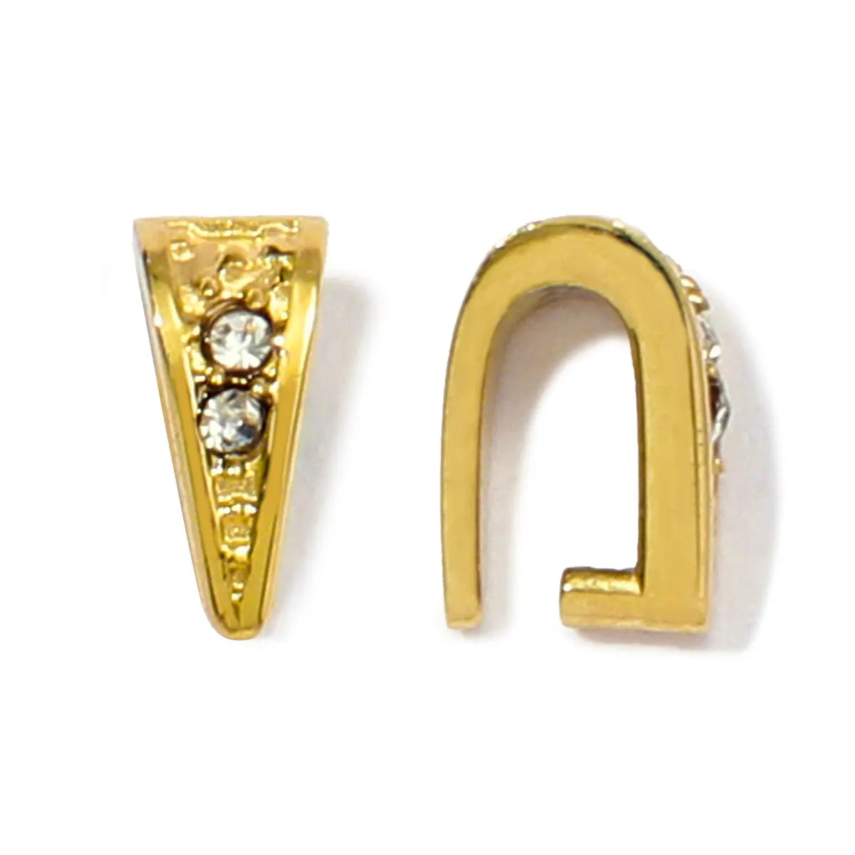 5Pcs/Lot Stainless Steel Clips Clasps Rhinestone Pinch Clip Bail Connectors For DIY Jewelry Findings Accessories Aurexia off
