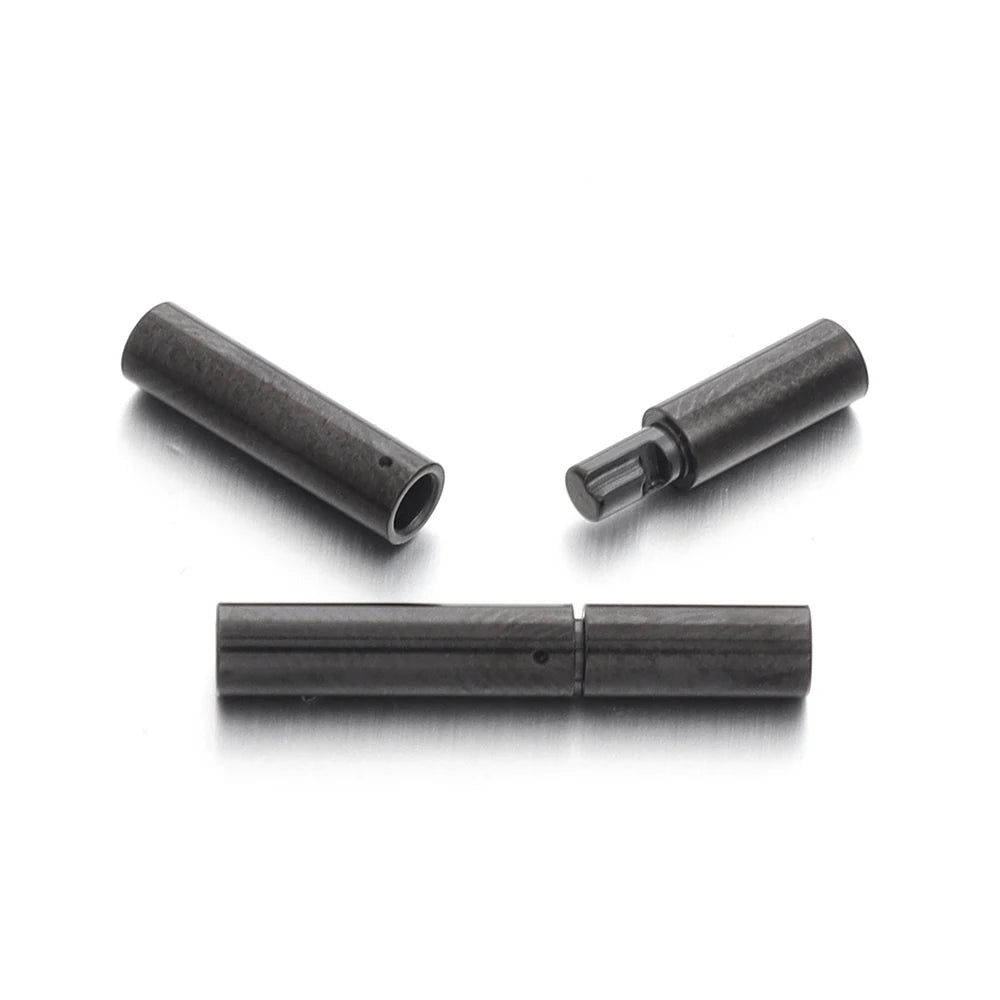 2pcs 1.2-8.2mm Stainless Steel Leather Cord End Caps Cylinder Tube Clasps Buckles Connectors for DIY Jewelry Making Findings Aurexia off