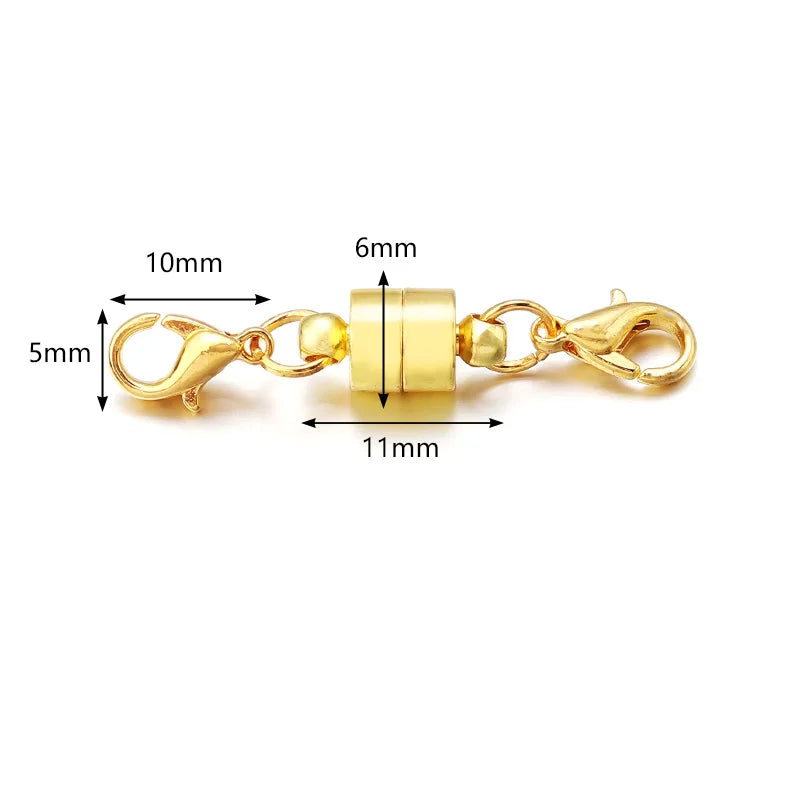 5Sets/Lot Magnetic Clasps With Lobster Clasps For Jewelry Making DIY Bracelet Necklace Magnet Clasp Connector Buckle Fasteners Aurexia off