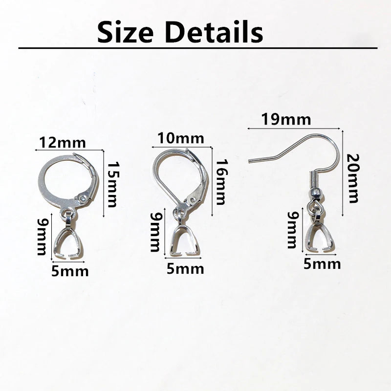10pcs Earring Hooks Clips with Pinch Clasp for Earrings Stainless Steel Craft DIY Jewelry Making Accessories Findings Aurexia off