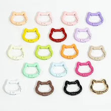 5pcs Cute Heart Cat Keychain Rings Carabiner Clip Key Chain Hooks for DIY Keys Buckle Bags Purses Replacement Lanyard DIY Crafts Aurexia off