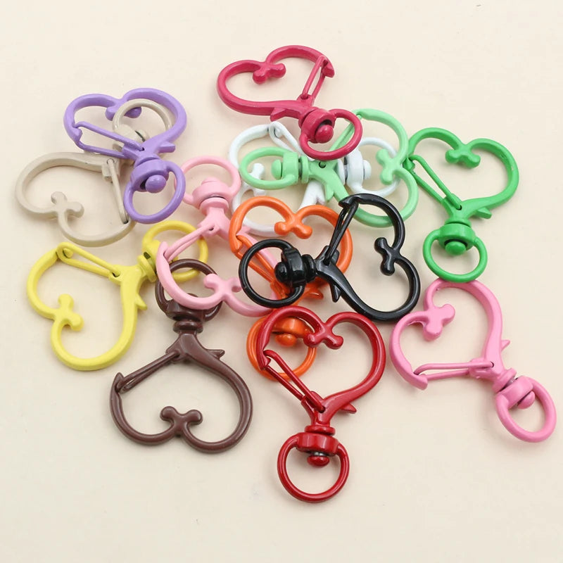 10pcs 35x24mm Heart Snap Hook Trigger Lobaster Clasp Clips Buckles For Keychain DIY Jewelry Making Accessories Findings Aurexia off