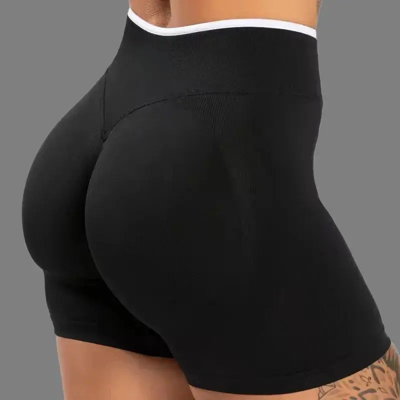 Women's Color Block Yoga Shorts - Butt-lifting, Breathable, High-elasticity, Gym Workout & Running Shorts Aurexia off