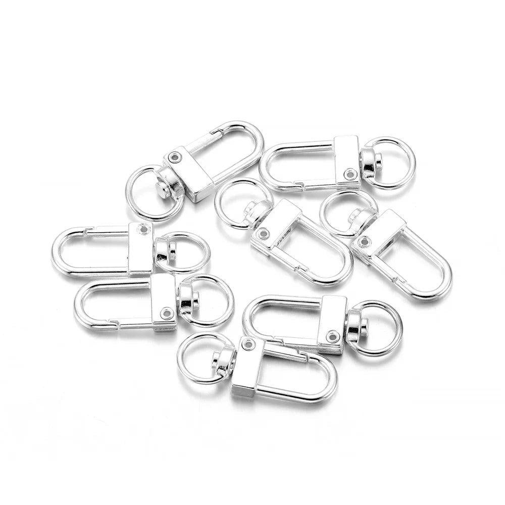 10pcs/pack Rotating Dog Buckle Snap Lobster Clasps Hooks for DIY Jewelry Making Keychain Bag Clasp Accessories Supplies Aurexia off