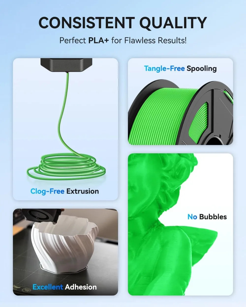 PLA+ Filament 1.75mm 10 Color Pack 1.1kg Each Dimensional Accuracy +/- 0.02mm Aurexia off