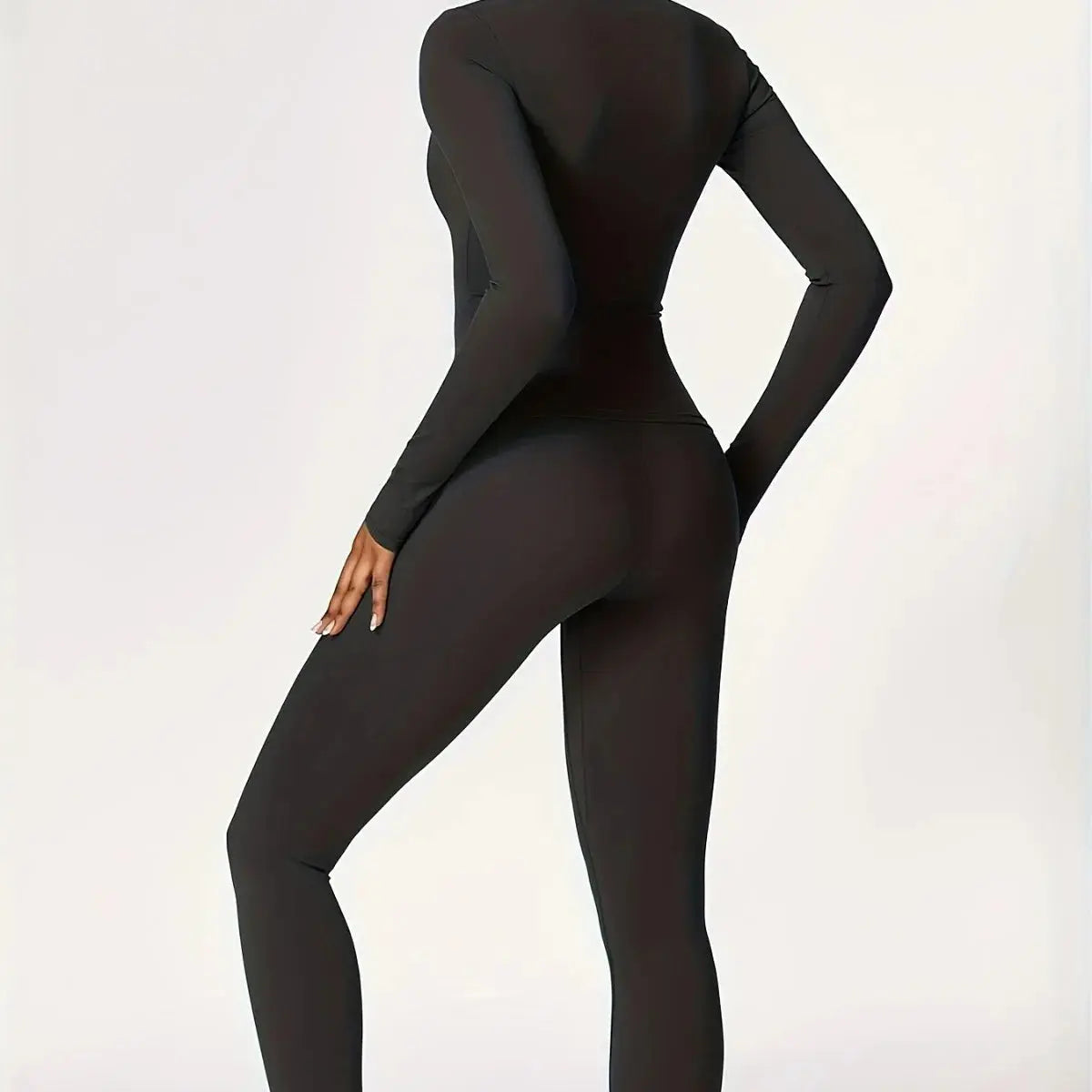 Tight-fitting yoga suit slim long-sleeved outdoor running sports fitness clothing autumn and winter sports women's Pilates Aurexia off