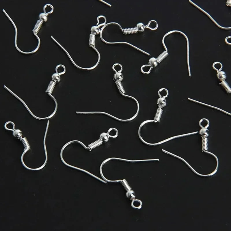 100/500pcs DIY Earring Findings Earrings Clasps Hooks Stainless Steel Hypoallergenic Earring Making Accessories Hook Earwire Aurexia off