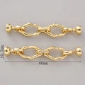 Zircon Fasteners For Bracelets Accessories 18K Gold Plated Connectors For Jewelry DIY Jewelry Making Supplies,Clasp For Jewelry Aurexia off