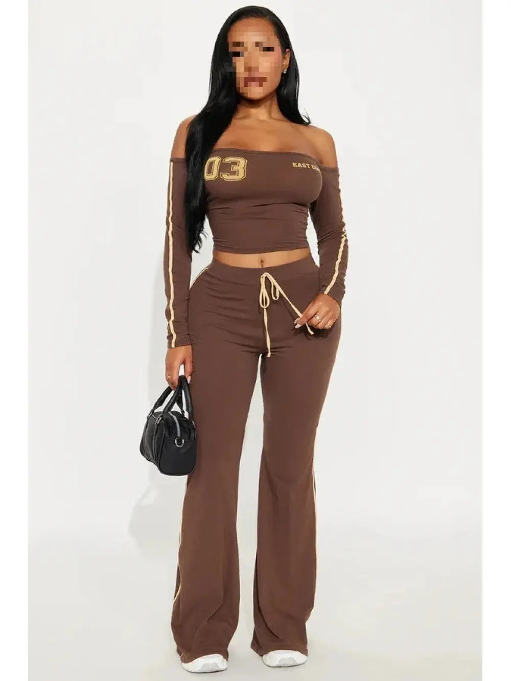 2026 New Ins Fashion Casual Sexy Street One Shoulder Style Slimming Pants Set Trendy Daily Dating Commuting Hot Girl Simplicity Aurexia off