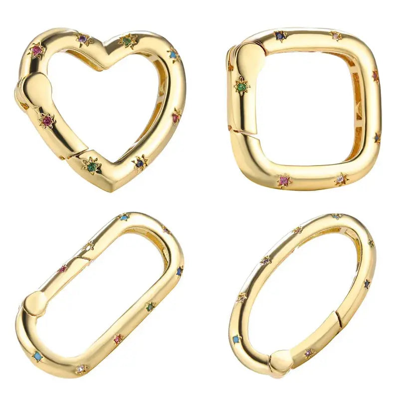 Juya DIY Decoration Carabiner Fastener Spring Lobster Screw Locket Clasps Accessories For Keychain Necklace Making Aurexia off