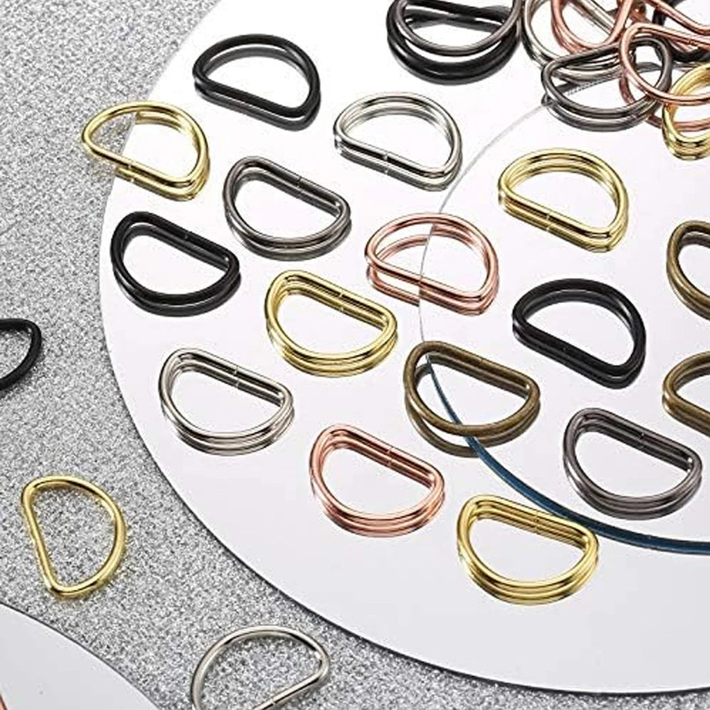 30/60/100Pcs D-ring buckle stainless steel semi-circular D-ring adjustable hardware bag belt process DIY accessories Aurexia off