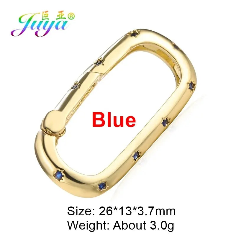 Juya DIY Decoration Carabiner Fastener Spring Lobster Screw Locket Clasps Accessories For Keychain Necklace Making Aurexia off