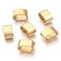 6pcs Flat Stainless Steel Tube Slider Beads Position Beads Big Hole Metal Beads DIY Leather Bracelet Clasps For Jewelry Making Aurexia off