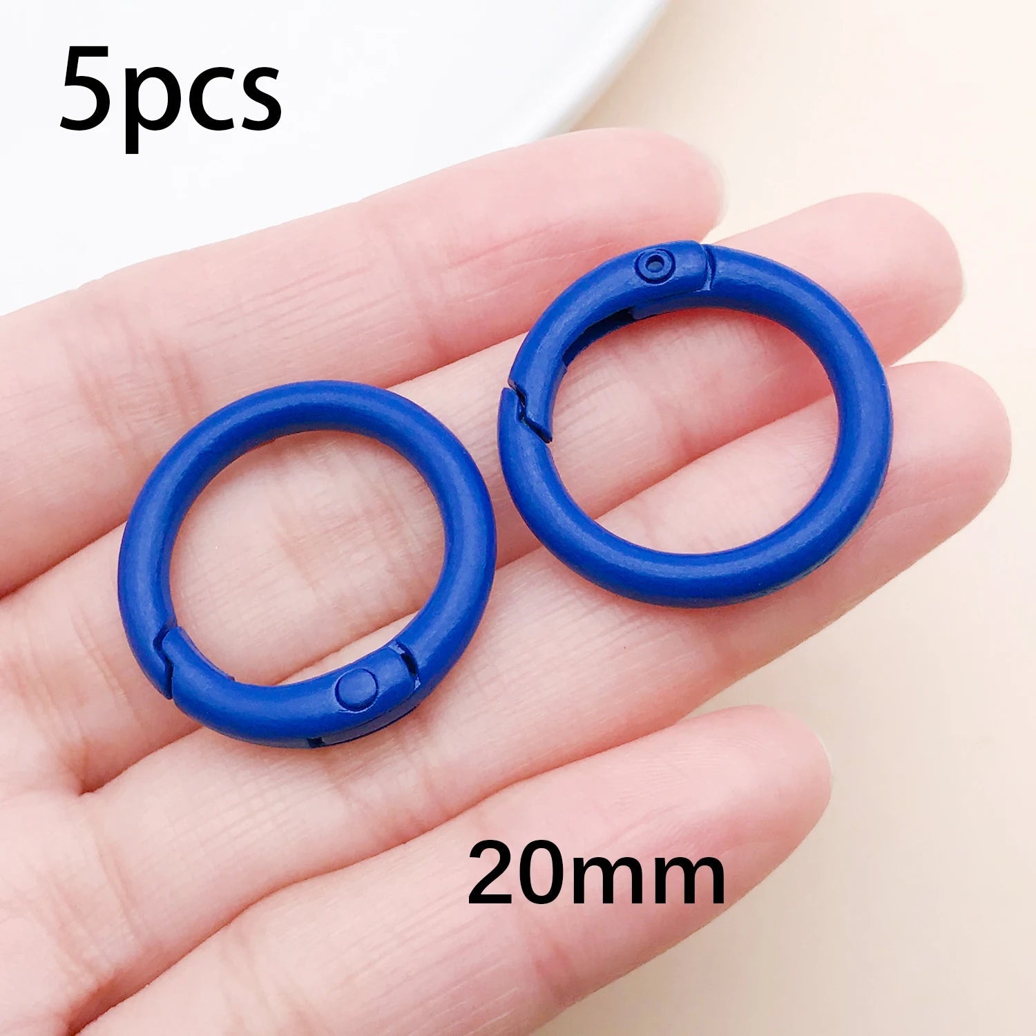 20mm Candy-Colored Spring Clasps, Spring Rings for Keychain Accessories, DIY Findings, Baked Enamel Split Rings, Round Ring Aurexia off