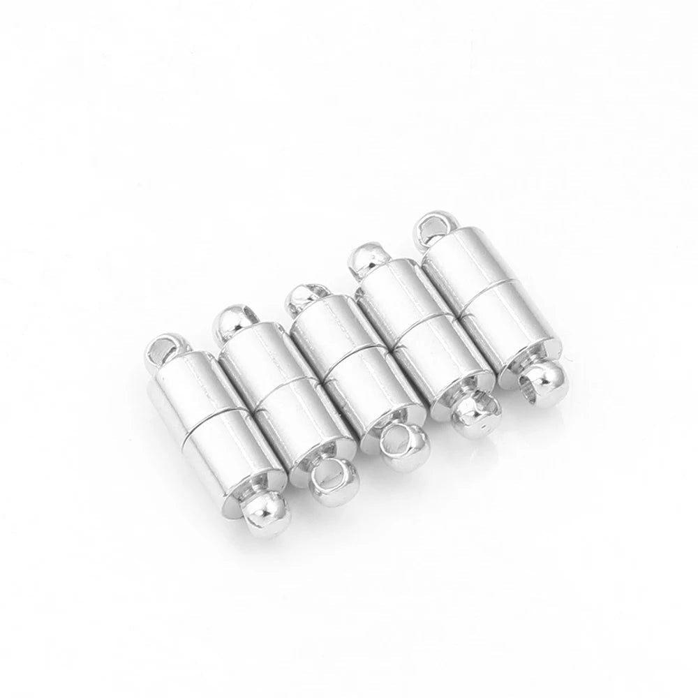 5pcs/lot Strong Magnetic Clasps Copper Plated Magnet End Clasp Connectors For Jewelry Making DIY Leather Cord Bracelets Necklace Aurexia off
