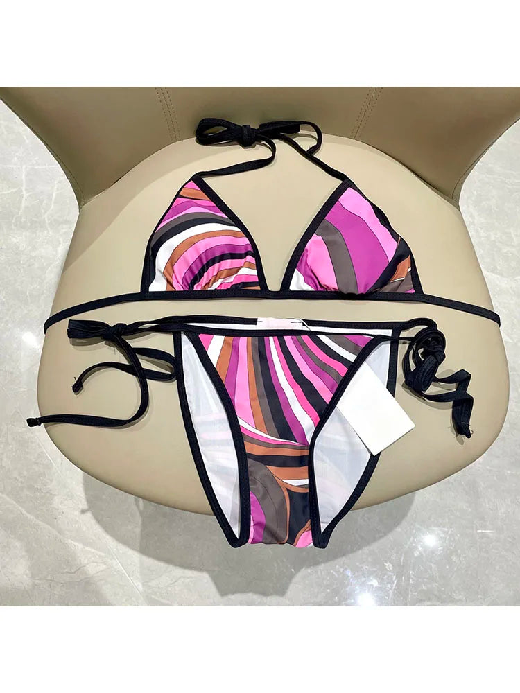 2026 NEW Designer Sexy Women's 2 Pieces Bikini Swimwear Printed Separates Bikini Aurexia off