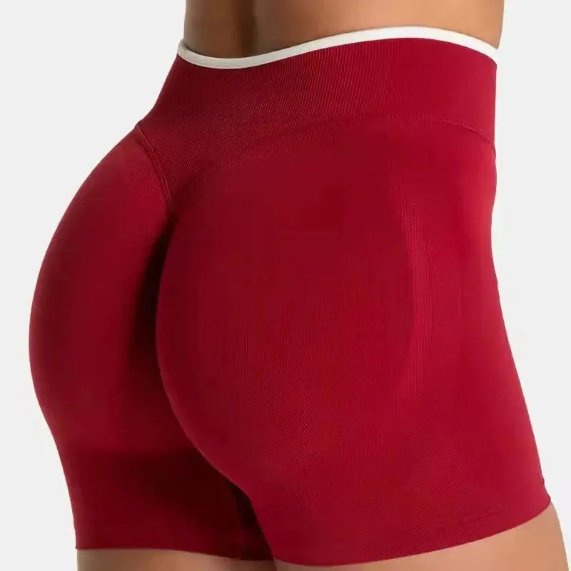 Women's Color Block Yoga Shorts - Butt-lifting, Breathable, High-elasticity, Gym Workout & Running Shorts Aurexia off