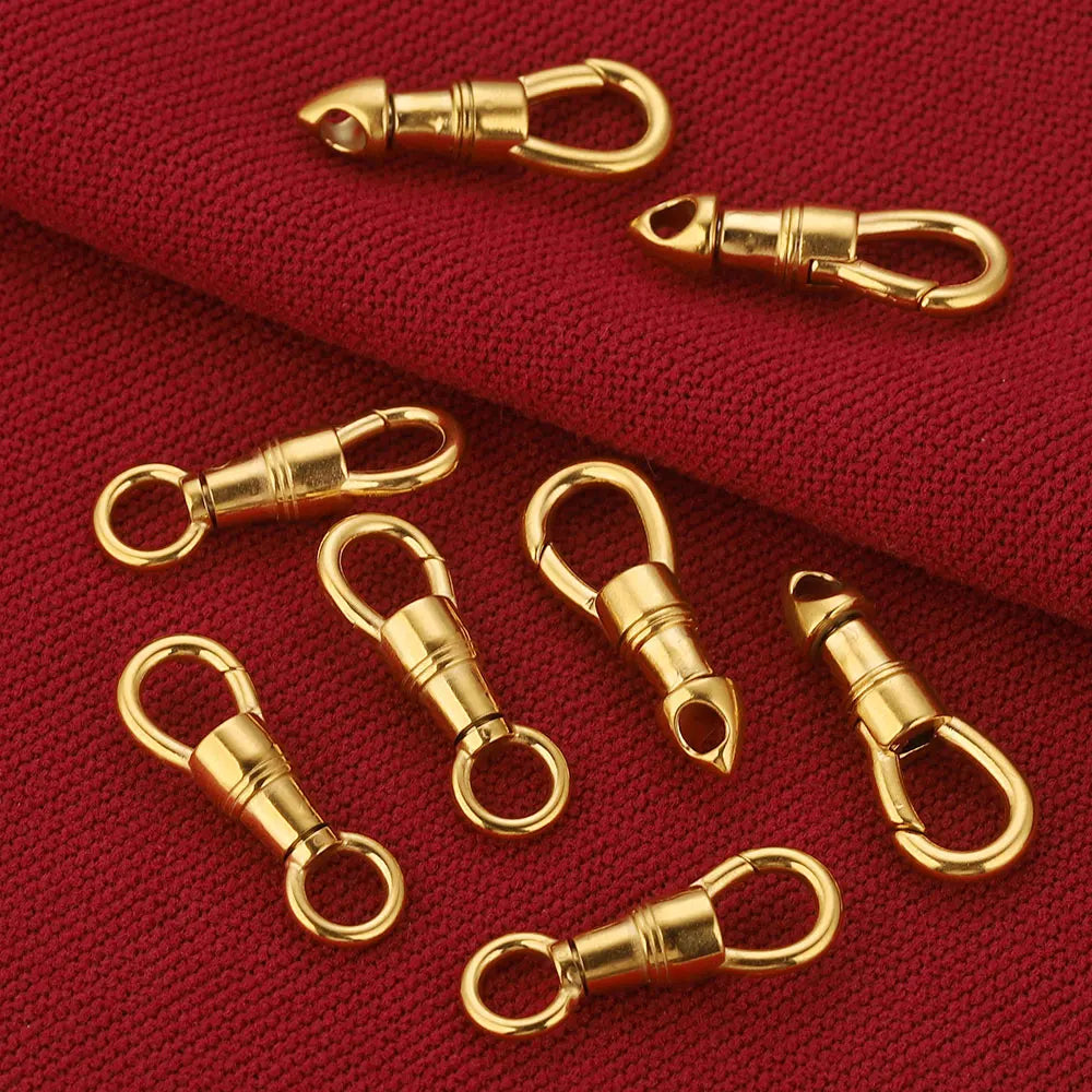 2pcs/lot Stainless Steel Bag Key Chain Hook Clasps Lobster Clasp Hooks Connectors for DIY Jewelry Making Supplies Accessories Aurexia off