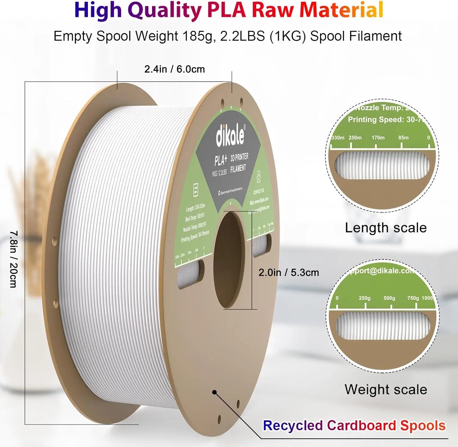 10KG 3D Printer Filament Bundle, 1.75mm No Tangle, 10 Colors Including Black, White, Grey Aurexia off