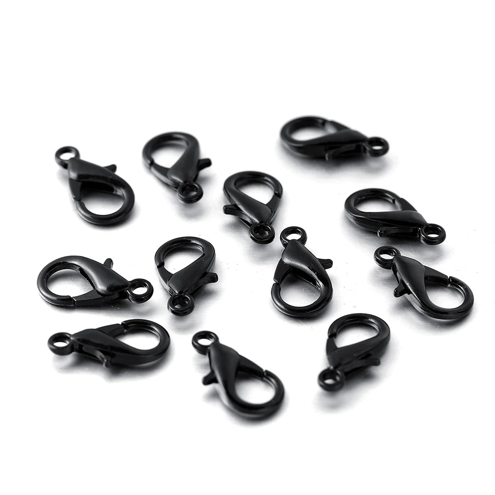 10pcs/lot Multiple Size Lobster Clasps Necklace Hooks Bracelets Connector Findings DIY Chains Jewelry Making Supplies Wholesale Aurexia off