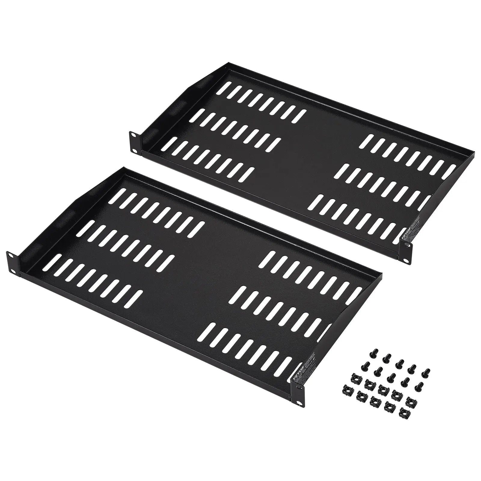 2PCS 1U Server Rack Shelf Depth Vented Rack Mount Shelf Tray Aurexia off