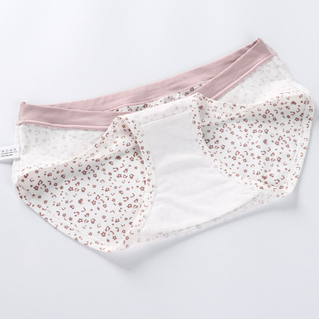 Leopard Print Cotton Maternity Low Waist Briefs for Summer Aurexia off