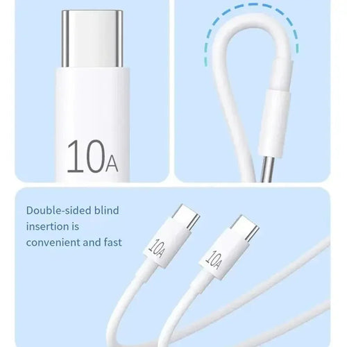 120W 10A Dual USB-C To Type C Super Fast Charging Data Cable For iPhone15 Samsung Huawei Quick Cord Transfer Wire 0.25m/1m/2m/3m Aurexia off
