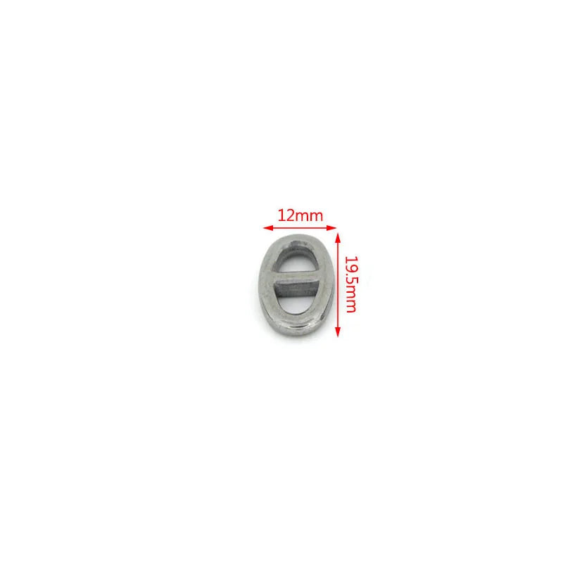 10Pcs Stainless Steel Double Hole Oval Connector Charms Jewelry Making Findings Accessories Aurexia off