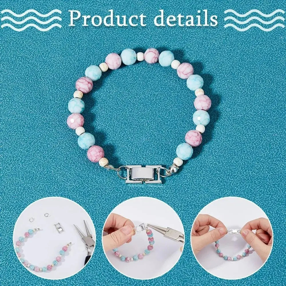 12Pcs 2 Colors Fold Over Jewelry Clasp Brass Bracelet Extenders 0.59x0.33x0.16 Inch Small Fold Over Clasp Foldover Extension Aurexia off