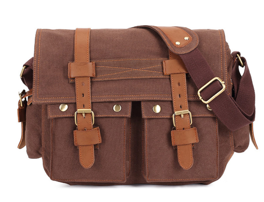 Men's Canvas Shoulder Bag, Business Crossbody Bag Aurexia off