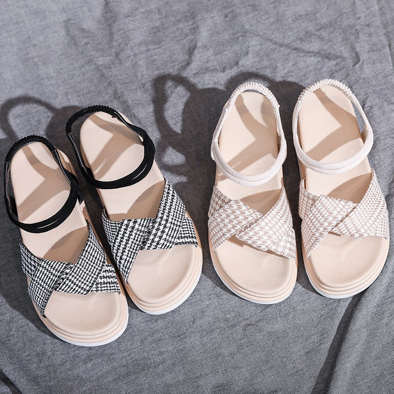 Chic Elastic Roman Sandals Aurexia off