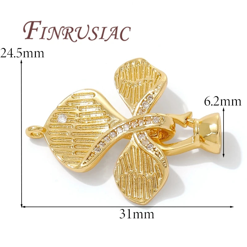 18K Gold Plated Connectors Clasps For Pearl,Bracelet Clasp For Jewelry Making,Necklace Clasp DIY Beading Accessories,Fittings Aurexia off