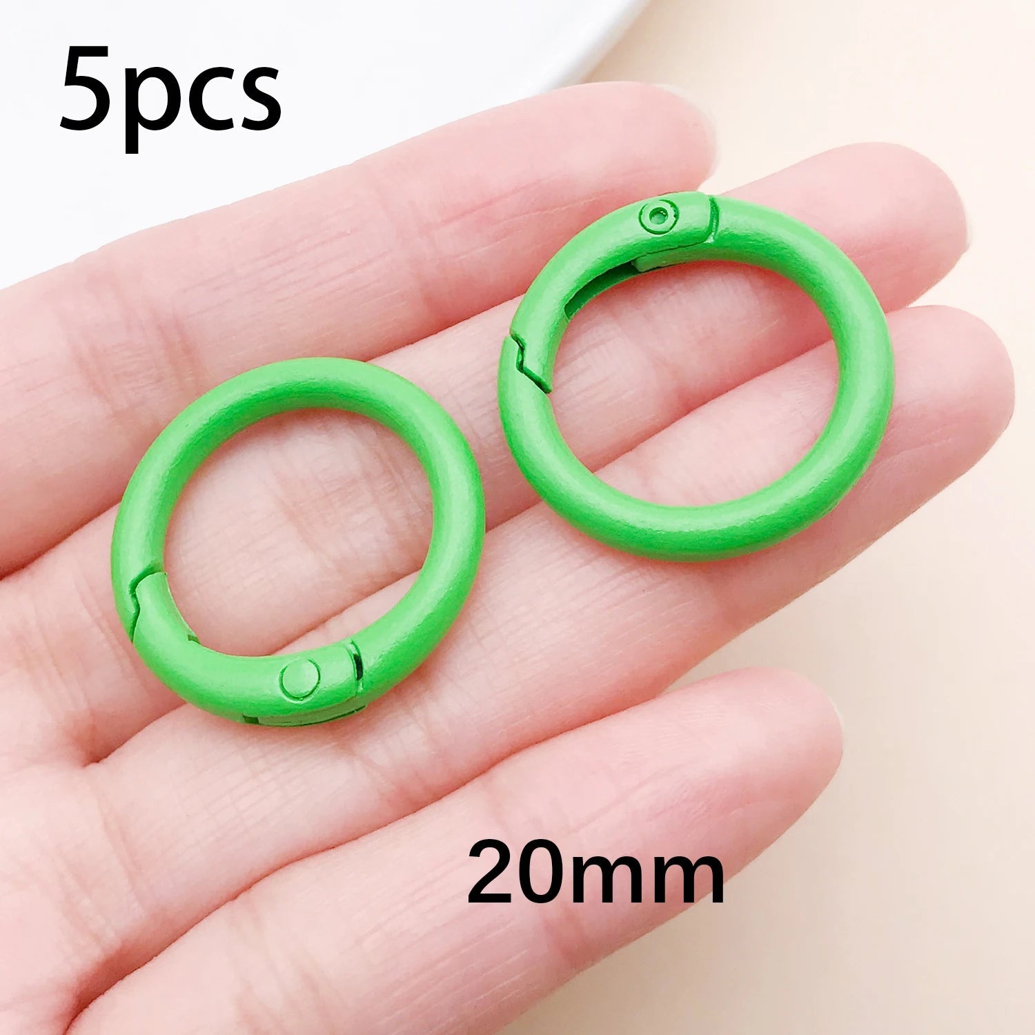 20mm Candy-Colored Spring Clasps, Spring Rings for Keychain Accessories, DIY Findings, Baked Enamel Split Rings, Round Ring Aurexia off