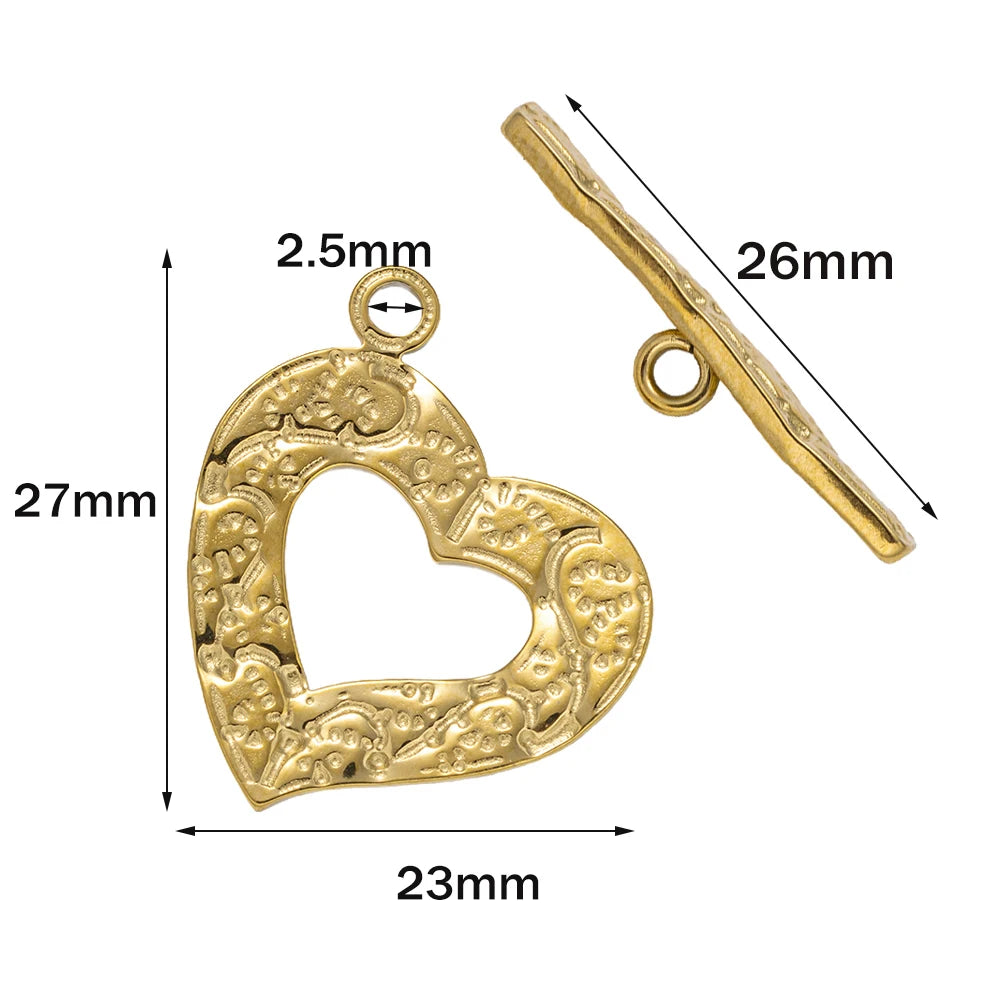 5 Sets Stainless Steel Toggle Clasp T-bar Closure Ring Fastener Hook End Connectors for DIY Necklace Bracelet Jewelry Making Aurexia off