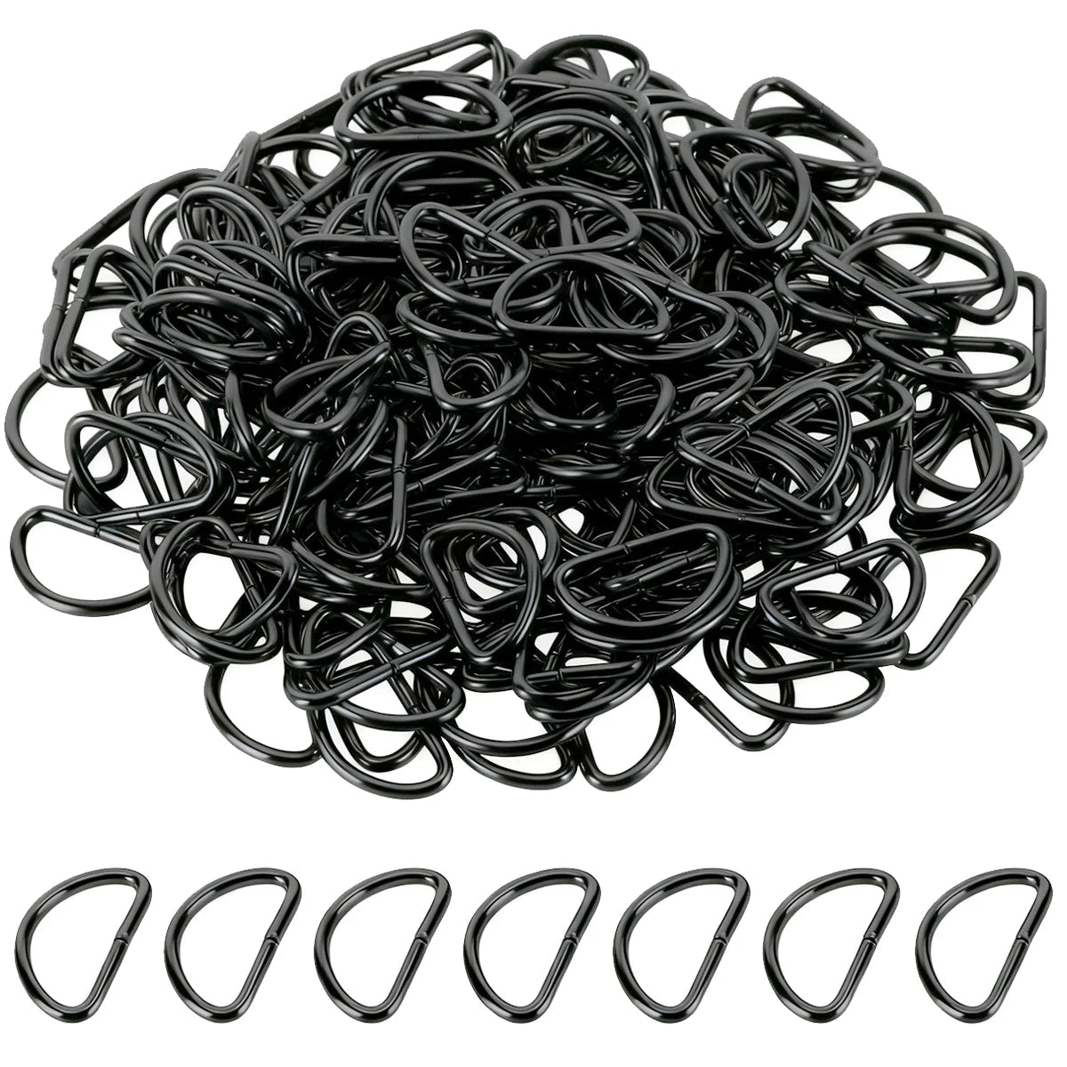 30/60/100Pcs D-ring buckle stainless steel semi-circular D-ring adjustable hardware bag belt process DIY accessories Aurexia off