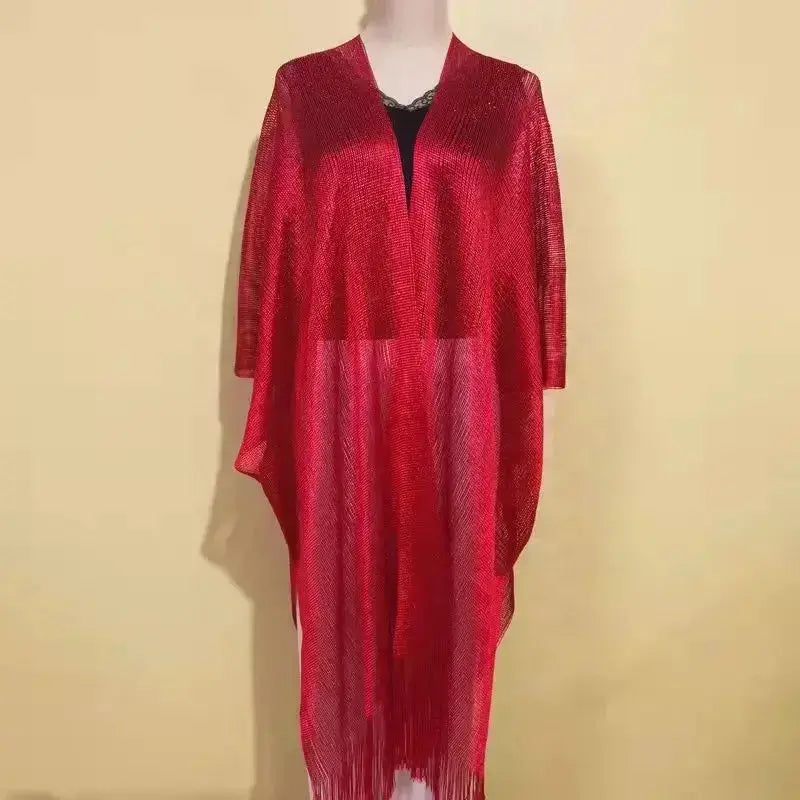 Tassel Gold Bikini Cover Up Sexy Beach Dress Tunics for Women Beachwear Summer cover-ups kaftan Evening Dress Shawls Aurexia off