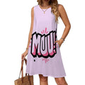 Moo!! Korean Style Casual Dress For Women Simple Daily Office Lady Dresses Letters Graffiti Bull Pink Black 90 S Evening Dress Aurexia off