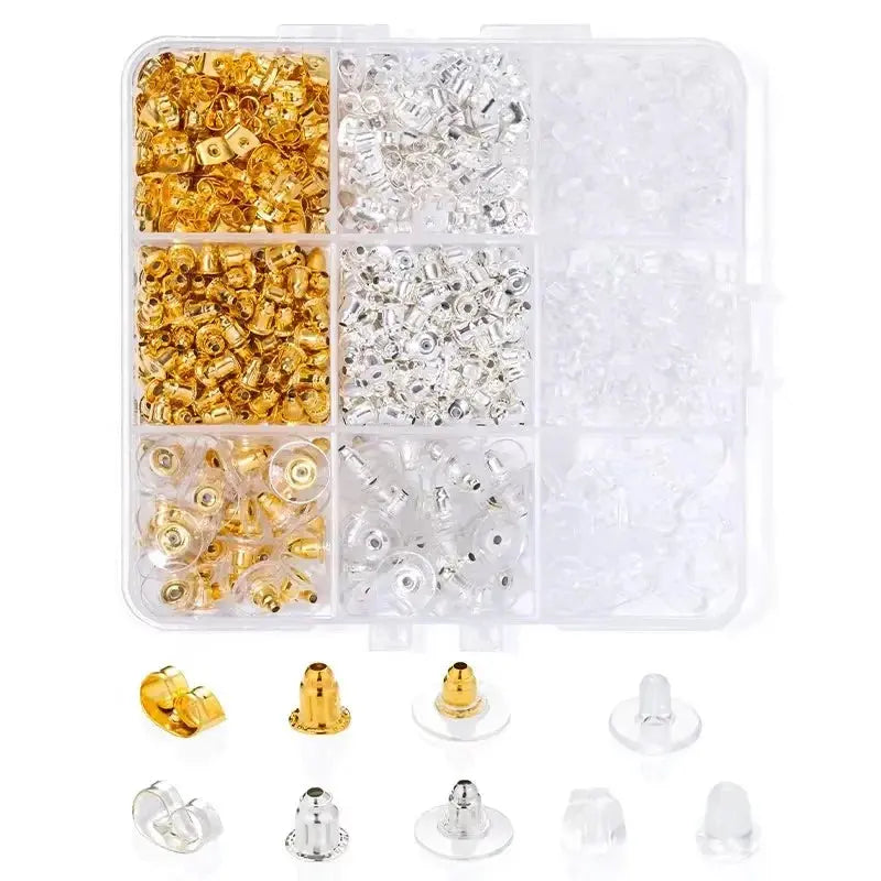 Silicone Ear Plugs Transparent Metal Rubber Anti Allergic Earring Back Kit Bullet Clutch Stopper for Fish Hook Earrings Aurexia off